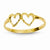 14k Yellow Gold Heart Ring