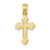 14k Gold Small Budded Cross Charm hide-image