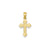 Small Budded Cross Charm in 14k Gold