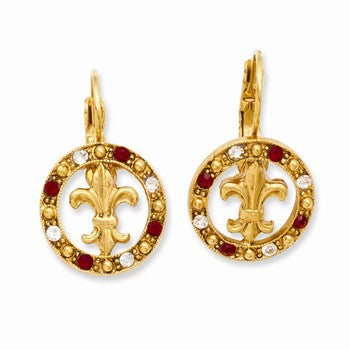 Gold-tone Blessed Flower of the Lily Earrings