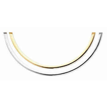 14K Two-Tone Lt Reversible Omega Necklace
