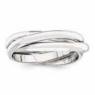 14k White Gold Polished Rolling Ring