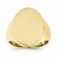 14k Yellow Gold Men's Signet Ring