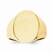 14k Yellow Gold Men's Signet Ring