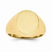 14k Yellow Gold Men's Signet Ring