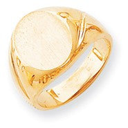 14k Yellow Gold Men's Signet Ring