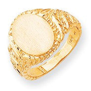 14k Yellow Gold Men's Signet Ring