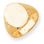 14k Yellow Gold Men's Signet Ring