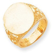 14k Yellow Gold Men's Signet Ring