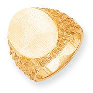 14k Yellow Gold Men's Signet Ring