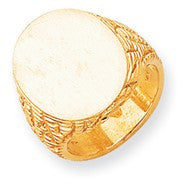 14k Yellow Gold Men's Signet Ring