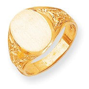 14k Yellow Gold Men's Signet Ring