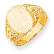 14k Yellow Gold Men's Signet Ring