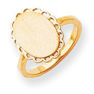 14k Yellow Gold Signet Ring