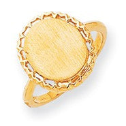 14k Yellow Gold Signet Ring