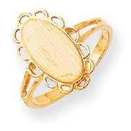 14k Yellow Gold Signet Ring