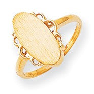 14k Yellow Gold Signet Ring