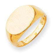 14k Yellow Gold Men's Signet Ring