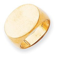 14k Yellow Gold Men's Signet Ring