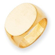 14k Yellow Gold Men's Signet Ring