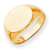 14k Yellow Gold Men's Signet Ring