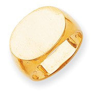 14k Yellow Gold Men's Signet Ring