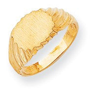 14k Yellow Gold Signet Ring