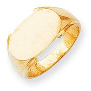 14k Yellow Gold Men's Signet Ring