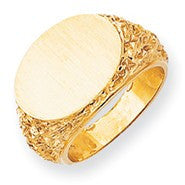 14k Yellow Gold Men's Signet Ring