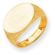 14k Yellow Gold Men's Signet Ring