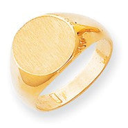 14k Yellow Gold Men's Signet Ring