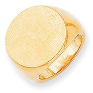 14k Yellow Gold Men's Signet Ring