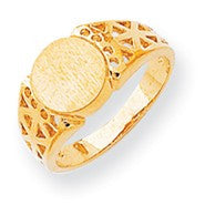 14k Yellow Gold Signet Ring