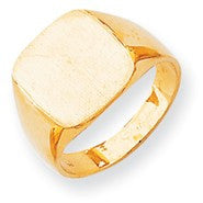 14k Yellow Gold Men's Signet Ring