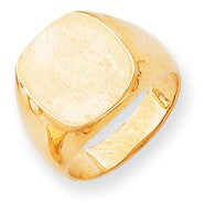 14k Yellow Gold Men's Signet Ring