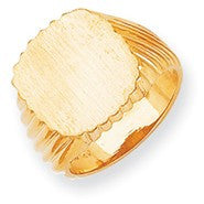 14k Yellow Gold Men's Signet Ring