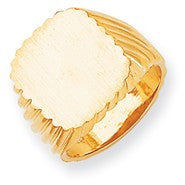 14k Yellow Gold Men's Signet Ring