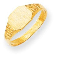 14k Yellow Gold Signet Ring