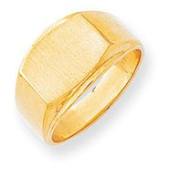 14k Yellow Gold Men's Signet Ring