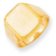 14k Yellow Gold Men's Signet Ring