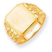 14k Yellow Gold Men's Signet Ring