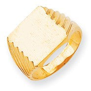 14k Yellow Gold Men's Signet Ring