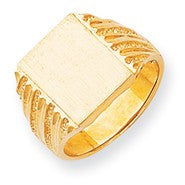 14k Yellow Gold Men's Signet Ring