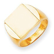 14k Yellow Gold Men's Signet Ring