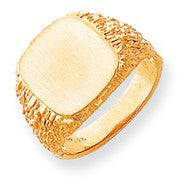 14k Yellow Gold Men's Signet Ring