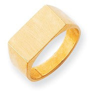 14k Yellow Gold Men's Signet Ring