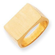 14k Yellow Gold Men's Signet Ring