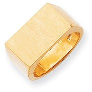 14k Yellow Gold Men's Signet Ring