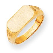 14k Yellow Gold Signet Ring