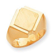 14k Yellow Gold Men's Signet Ring